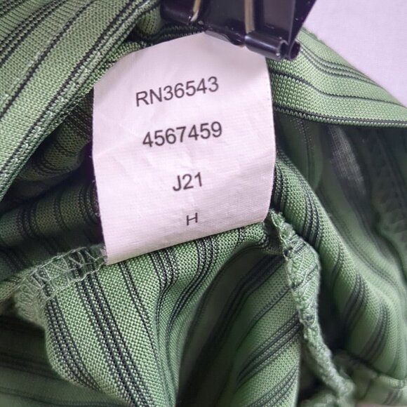 IZOD Pro Series XFG Cool FX Polo Shirt Green Black Striped Golf Mens Large - Picture 10 of 12